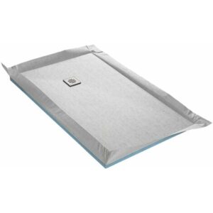 Piatto doccia da piastrellare FLATBORD 4 pendenze con membrana impermeabile e scarico ultrapiatto 100 x 150 cm