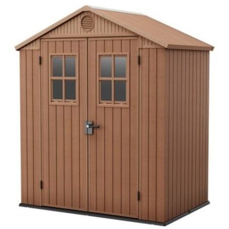 BOX CASETTA KETER DARWIN 6X4 GIARDINO EFFETTO LEGNO NATURALE MARRONE (70073)