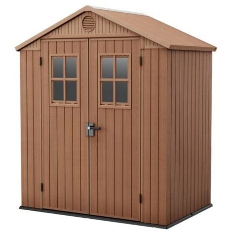 BOX CASETTA KETER DARWIN 6X4 GIARDINO EFFETTO LEGNO NATURALE MARRONE (70073)
