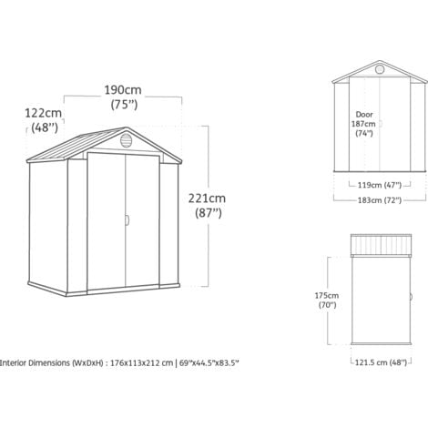 BOX CASETTA KETER DARWIN 6X4 GIARDINO EFFETTO LEGNO NATURALE MARRONE (70073)