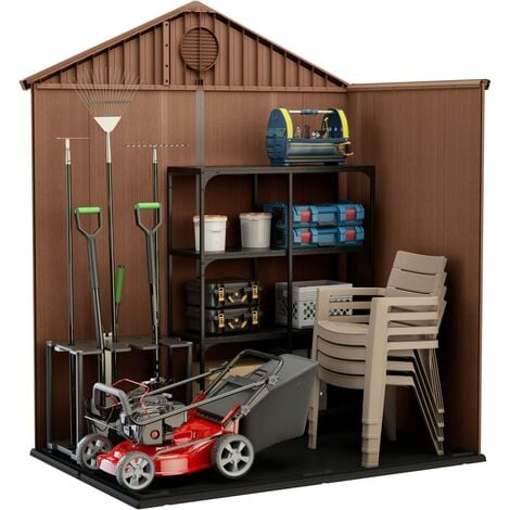 BOX CASETTA KETER DARWIN 6X4 GIARDINO EFFETTO LEGNO NATURALE MARRONE (70073)