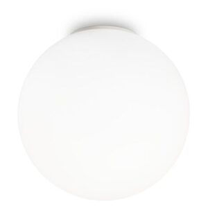Plafoniera Moderna Mapa Vetro Bianco 1 Luce E27 D40Cm