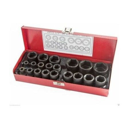 BUSSOLE BOCCOLE PER PISTOLA AVVITATORE PNEUMATICO SET KIT 20 PZ DA 1/2" 8-32MM