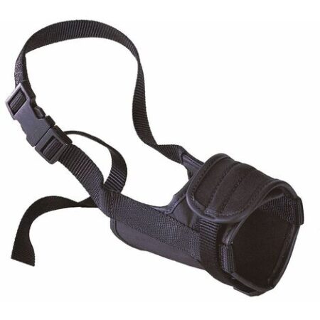 Ferplast SAFE  Museruola regolabile per cani con soffice imbottitura - 5 misure. Variante LARGE - Misure: A: 48-80 cm B: 20-30 cm C: 14 cm -