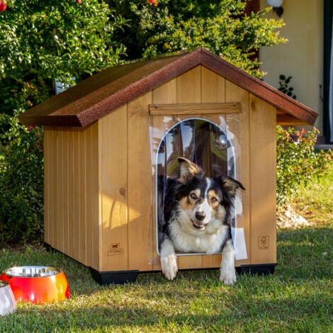 Ferplast KENNEL DOOR Porta in plastica per cucce in legno per cani. Compatibile con Domus, Baita, Dog Lodge e Canada.. Variante LARGE - Misure: 32 x 52 cm -