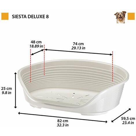 Ferplast SIESTA DELUXE  Cuccia in resina termoplastica. In varie misure e colori. Variante 8 - Misure: 82 x 59,5 x h 25 cm - Viola