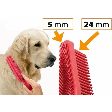 Ferplast GRO 5941 Spazzola rimuovi pelo in gomma per cani e gatti. Variante GRO 5941 - Misure: 4 x 4 x h 27 cm -