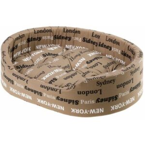 Ferplast DANDY C Cuccetta in cotone con imbottitura. Varie misure.. Variante 65 – Misure: 65 x 46 x h 17 cm – Marrone
