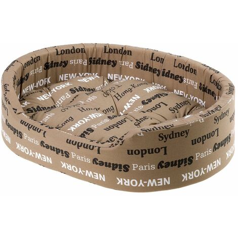 Ferplast DANDY C Cuccetta in cotone con imbottitura. Varie misure.. Variante 65 - Misure: 65 x 46 x h 17 cm - Marrone