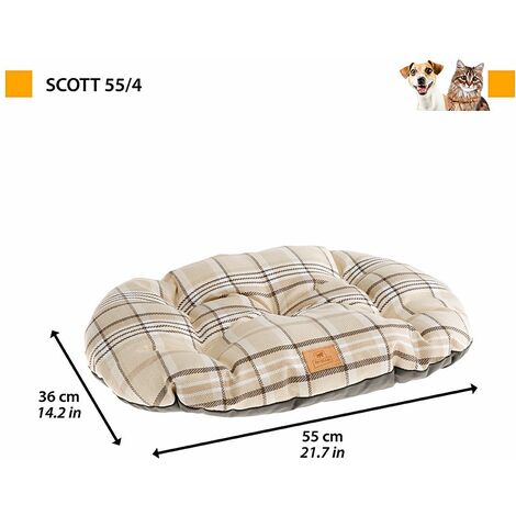 Ferplast SCOTT Cuscino double-face per cani e gatti. In vari colori e misure.. Variante 55/4 - Misure: 55 x 36 cm - Marrone