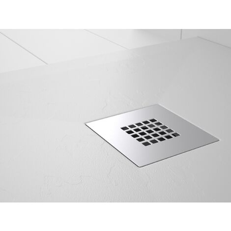Piatto doccia in Resina PLES Bianco ANTISCIVOLO  - 80x120 cm - Griglia + Valvola GRATIS