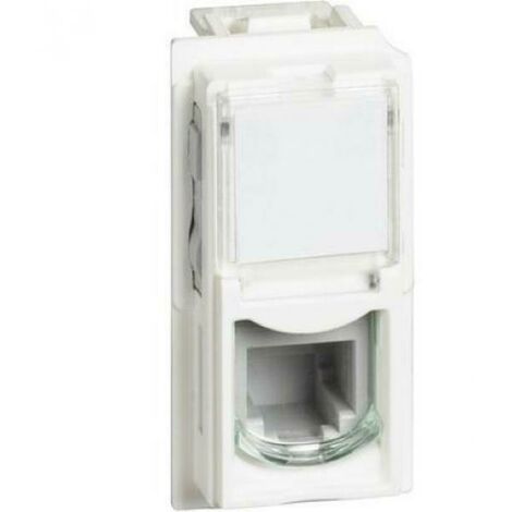Bticino living now connettore rj11 connessione tipo k10 per trasmissione dati telefonia 1 modulo bianco kw4258rj11