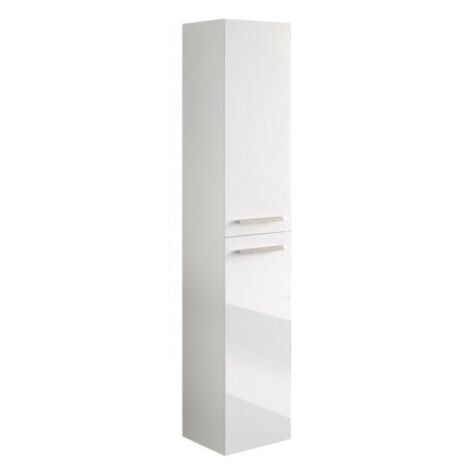 Colonna bagno 30x150 cm laccata bianco lucido con due ante - Argo