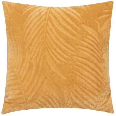 Cuscino in flanella zoa 40x40cm giallo ocra - Atmosphera créateur d'intérieur