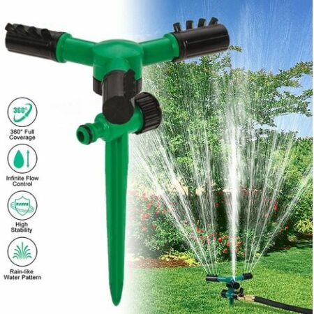 Irrigatore automatico girevole 360 gradi irrigazione giardino prato 12 ugelli