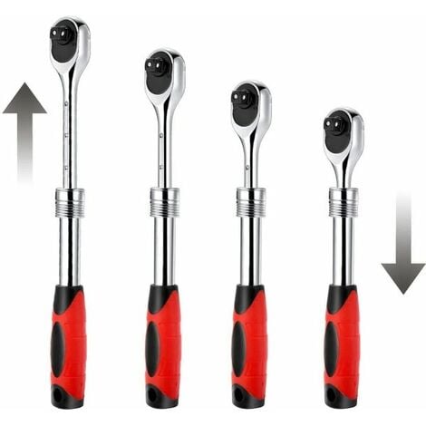 Chiave a cricchetto 1/2" telescopico reversibile manico allungabile Art. 07373