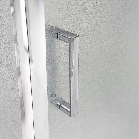 Porta doccia nicchia 110 cm cromato scorrevole con vetro stampato  Tay