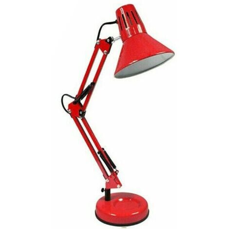 LAMPADA ESTETISTA SNODABILE ORIENTABILE E27 BASE SCRIVANIA TAVOLO ROSSA TD-101