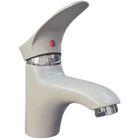 RUBINETTO MISCELATORE PIETRA AVORIO CASA BAGNO LAVABO KIT MONTAGGIO TAPPO JH8191