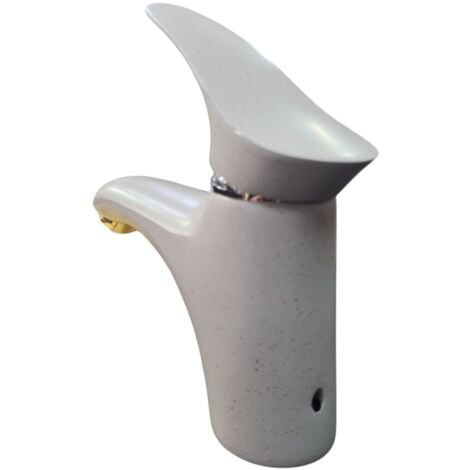 RUBINETTO MISCELATORE PIETRA AVORIO CASA BAGNO LAVABO KIT MONTAGGIO TAPPO JH8191