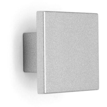 Pomolo quadrato effetto alluminio 30x30x19mm - 022Q Quadro