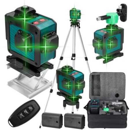 Livello laser a 16 linee 3° Funzione autolivellante Strumento di livellamento Linea di adesivi murali a terra omnidirezionale, con supporto per treppiede