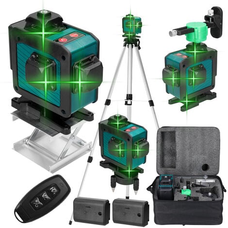 Livello laser a 16 linee 3° Funzione autolivellante Strumento di livellamento Linea di adesivi murali a terra omnidirezionale, con supporto per treppiede