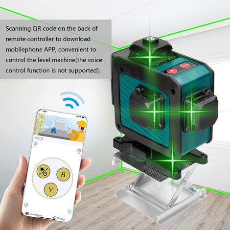 Livello laser a 16 linee 3° Funzione autolivellante Strumento di livellamento Linea di adesivi murali a terra omnidirezionale, con supporto per treppiede