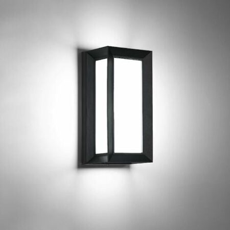 GOECO Applique da Parete LED Esterna Moderna, 18W IP65 Impermeabile, Applique Esterna Rettangolare in Metallo per Cortile, Giardino, Patio, Villa, Corridoio, 6000K Bianco Freddo