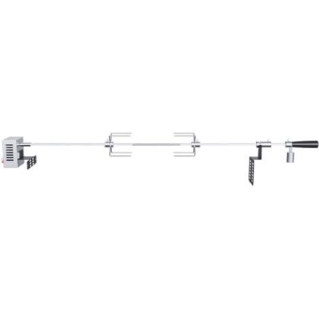 Mophorn Kit girarrosto universale, spiedo in acciaio inox da 32"/39", motore elettrico