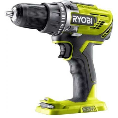trapano avvitatore a batteria ryobi "r18dd3-0" 18v, solo corpo macchina