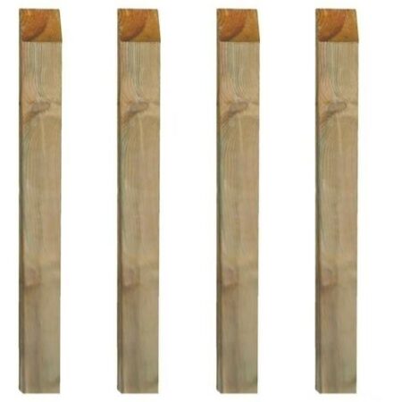 Palo quadro pz.4 recinzioni e staccionate cm.7x7x300h in legno di pino-Salone