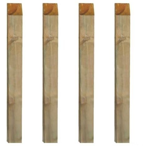 Palo quadro pz.4 recinzioni e staccionate cm.7x7x300h in legno di pino-Salone