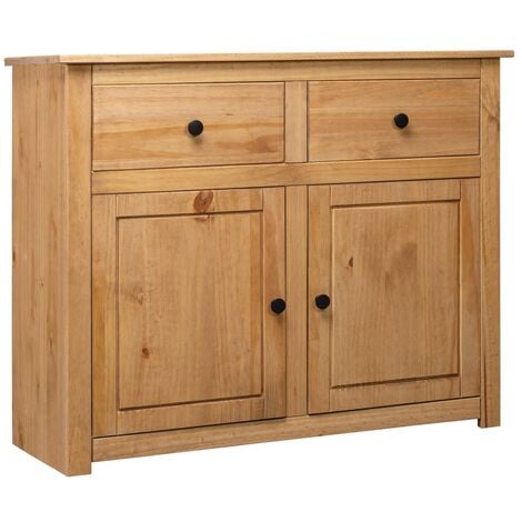 Credenza in Legno di Pino Panama Range con Ante e Cassetti vari colori colore : NATURALE