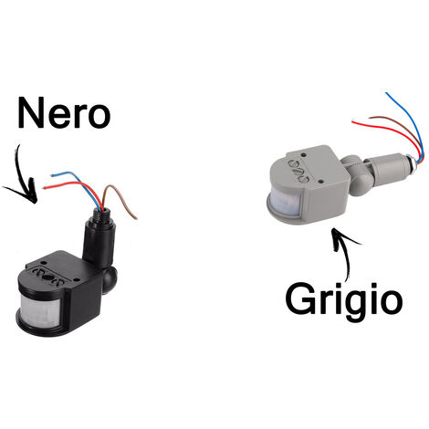 Sensore Infrarossi Faro Rilevatore Presenze Lampada Impermeabile Antifurto Casa