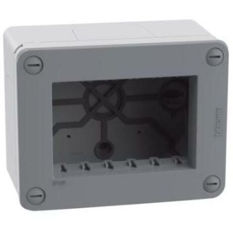 Scatola bticino matixgo 3 moduli ip40 grigio - 28403g