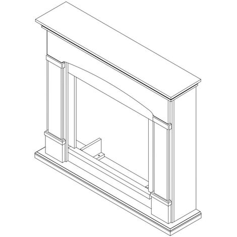 Cornice Per Caminetti Gio Beige Cm 107,2x95,2x24,5 Fuego Cornice Caminetto Gio Beige