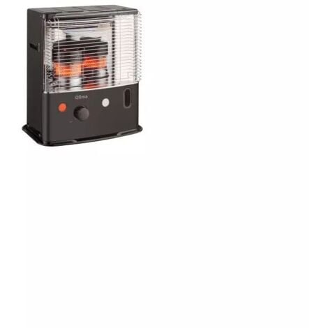 stufa a combustibile liquido portatile qlima "r 4224 s-tc-2" nero 2,4 kw