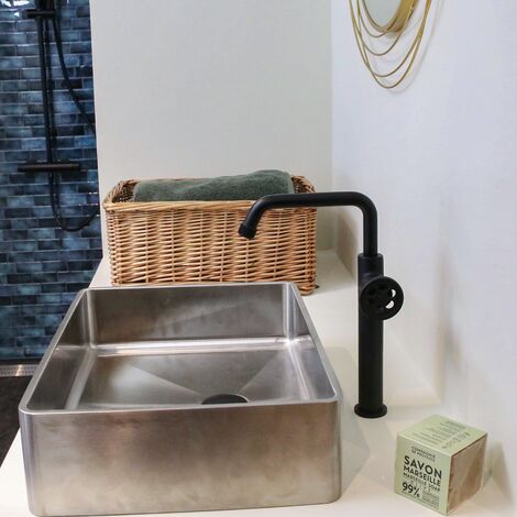 Essebagno Indus Rubinetto per lavabo alto nero