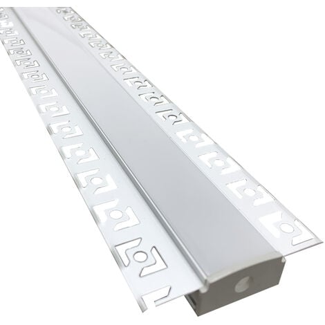 Profilo Alluminio a incasso larghezza 2cm per Striscia led BARRA-16-2M