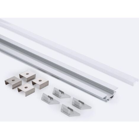 Profilo Alluminio Incasso per Strisce LED fino a 11 mm  2 m