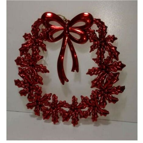 Ghirlanda da addobbi natalizi per decorazioni albero di natale 20 cm rosso