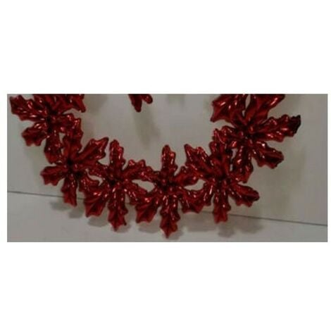 Ghirlanda da addobbi natalizi per decorazioni albero di natale 20 cm rosso
