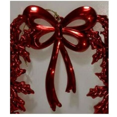 Ghirlanda da addobbi natalizi per decorazioni albero di natale 20 cm rosso