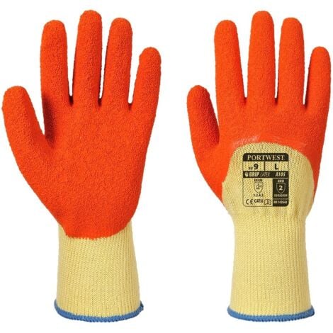 Guanti Da Lavoro Rivestiti In Lattice Extra Grip Giallo-Arancio 10