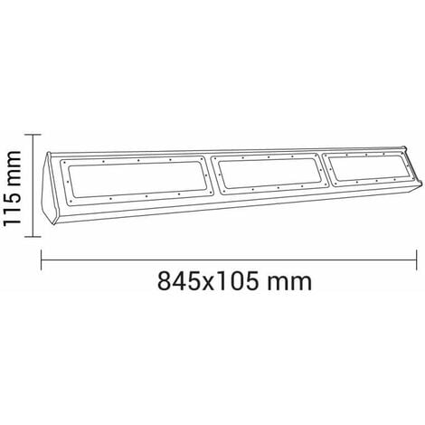 Barra LED impermeabile IP44 150W 840mm 15000lm - Bianco Naturale 6000K