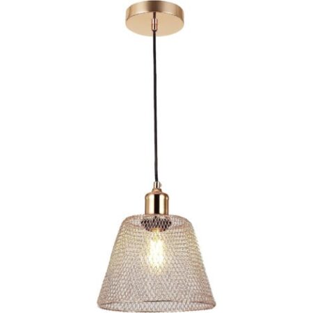 Apparecchi a sospensione Oro Diametro 210mm E27 presa con cavo 1.1m Ideale illuminazione interna sospensione lampadario