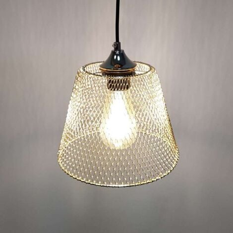 Apparecchi a sospensione Oro Diametro 210mm E27 presa con cavo 1.1m Ideale illuminazione interna sospensione lampadario