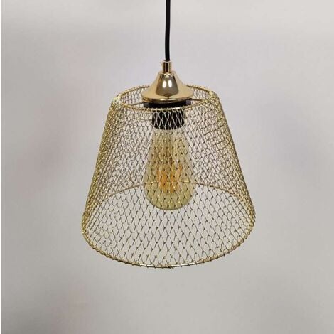 Apparecchi a sospensione Oro Diametro 210mm E27 presa con cavo 1.1m Ideale illuminazione interna sospensione lampadario