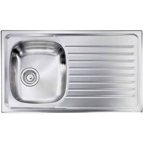 Lavello SIROS 86X50 1 vasca sinistra+ gocciolatoio ACCIAIO INOX finitura Satinato